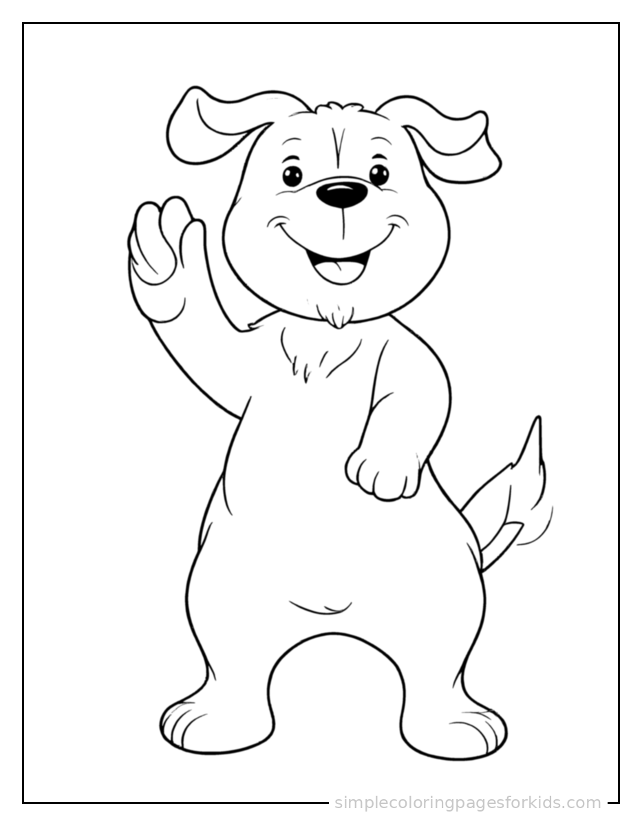 Printable dog coloring page for kids
