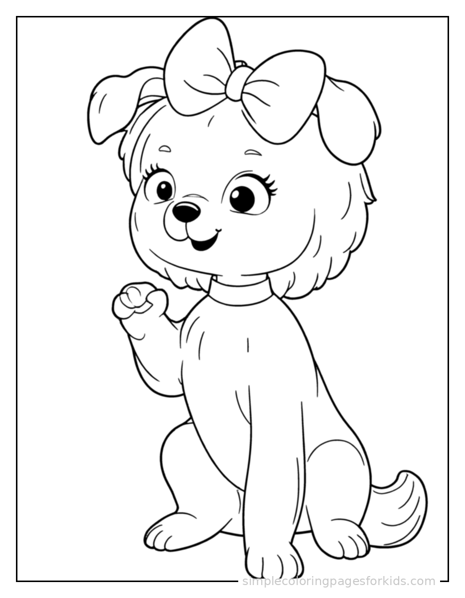 Printable dog coloring page for kids