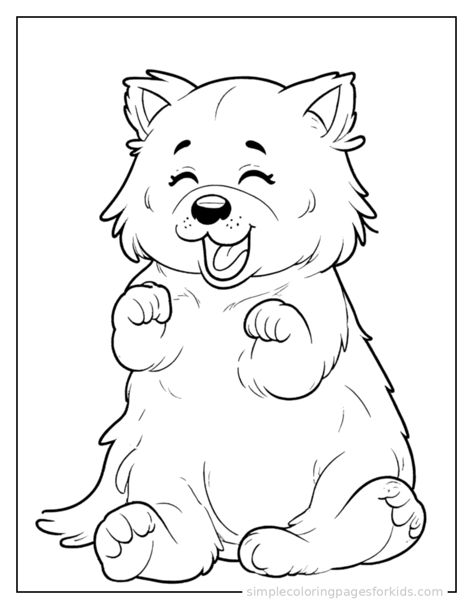 Printable dog coloring page for kids