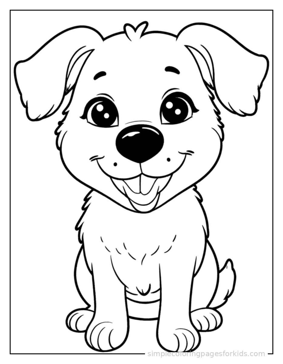 Printable dog coloring page for kids