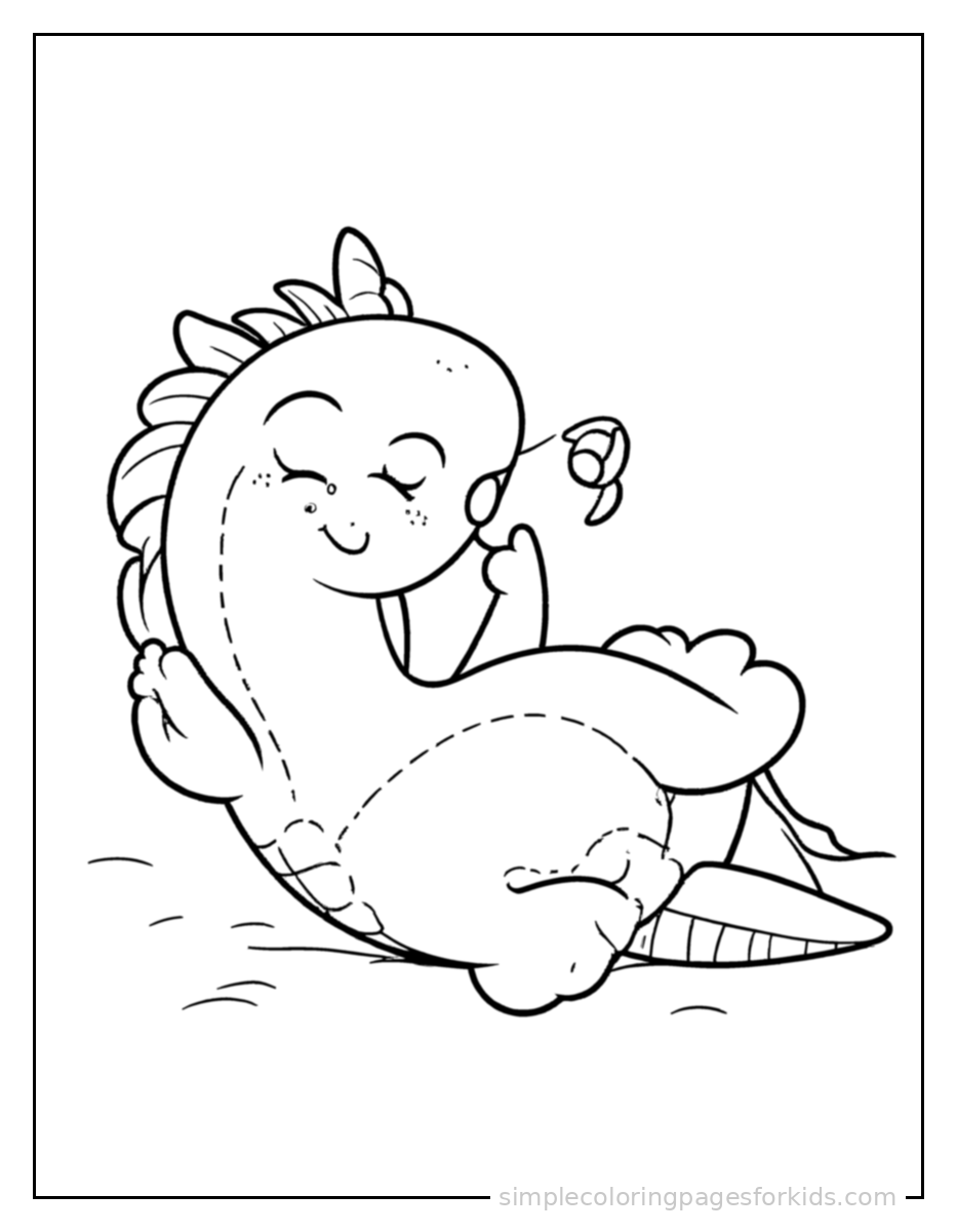 Printable dragon coloring page for kids