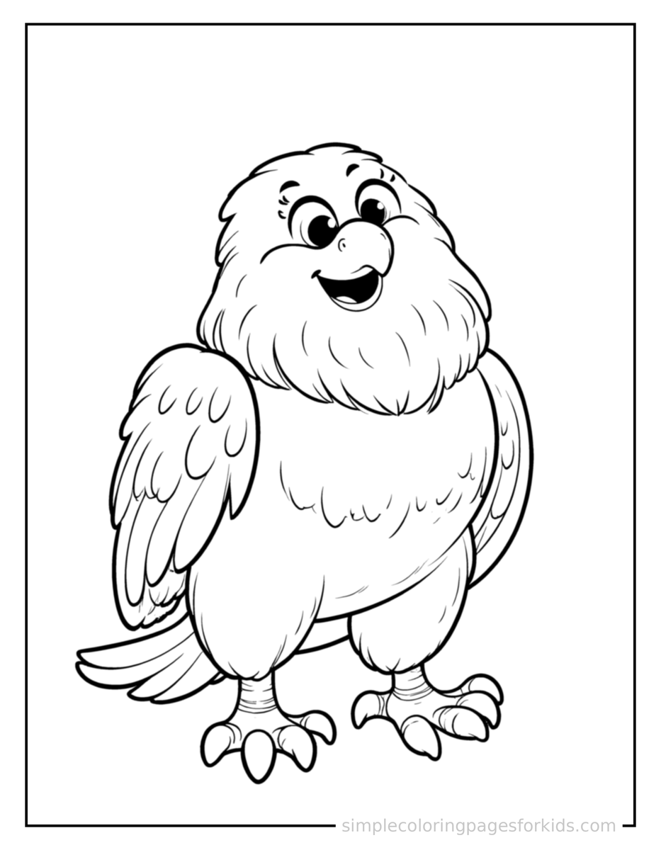 Proud Eagle Coloring Page