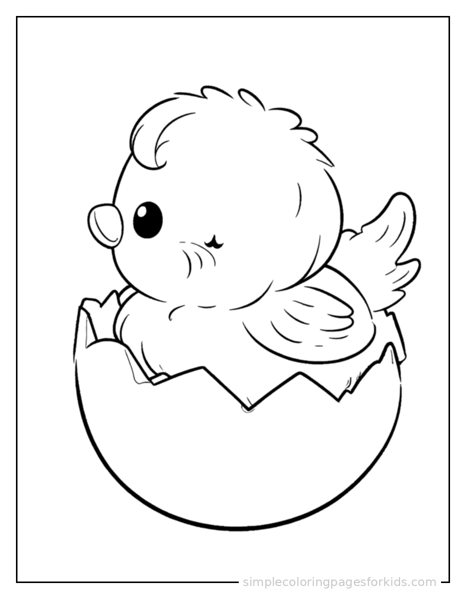 Printable easter coloring page for kids