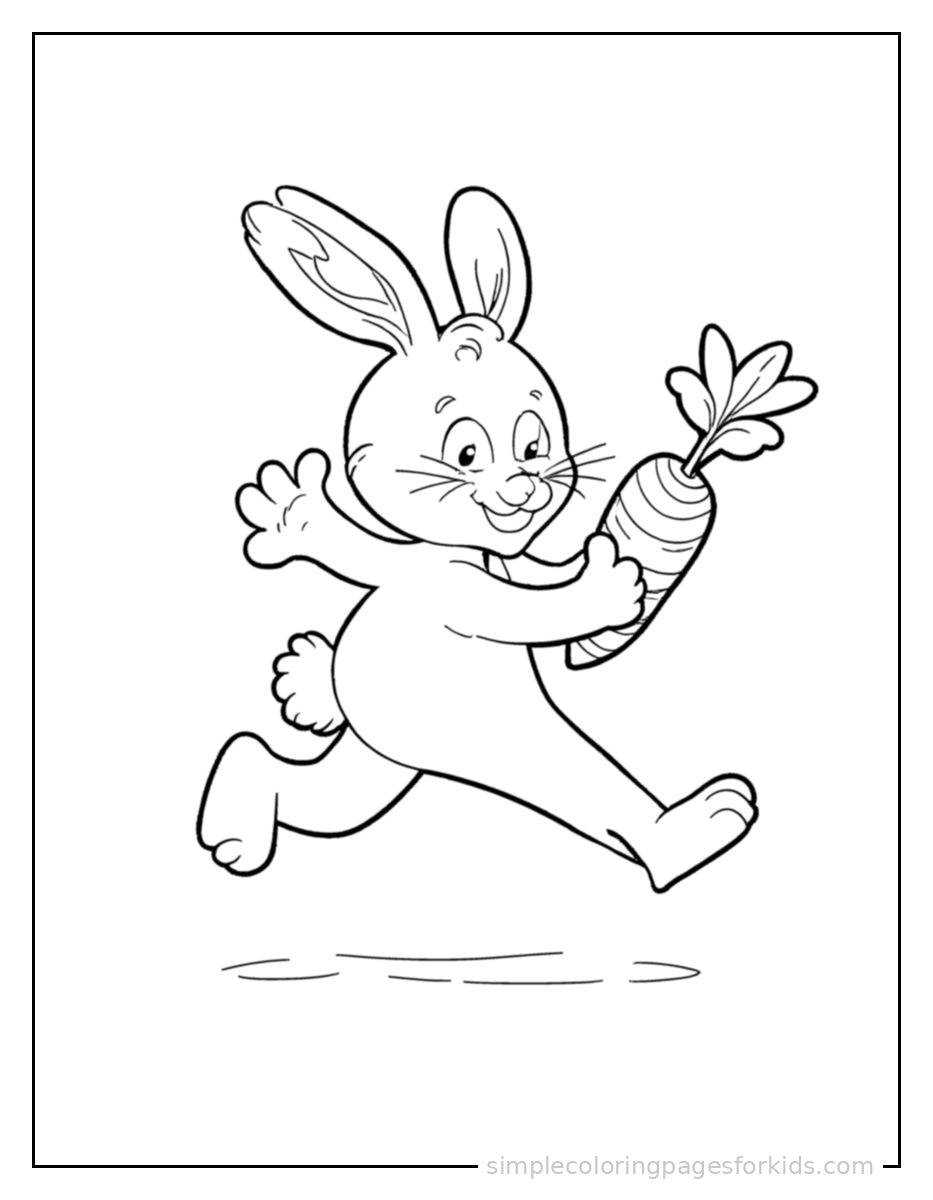 Printable easter coloring page for kids
