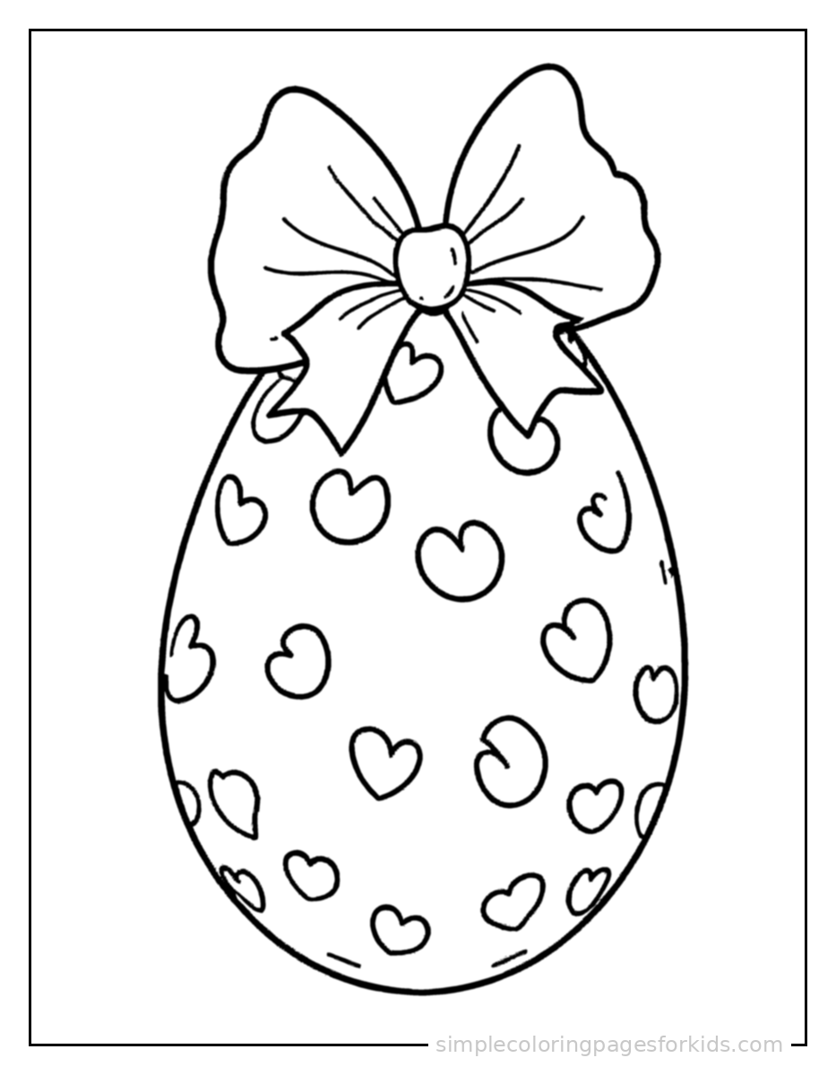 Printable easter coloring page for kids