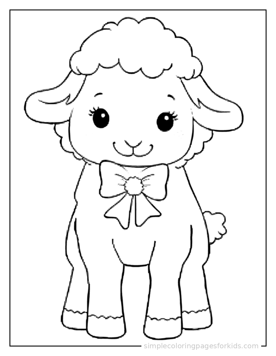 Printable easter coloring page for kids
