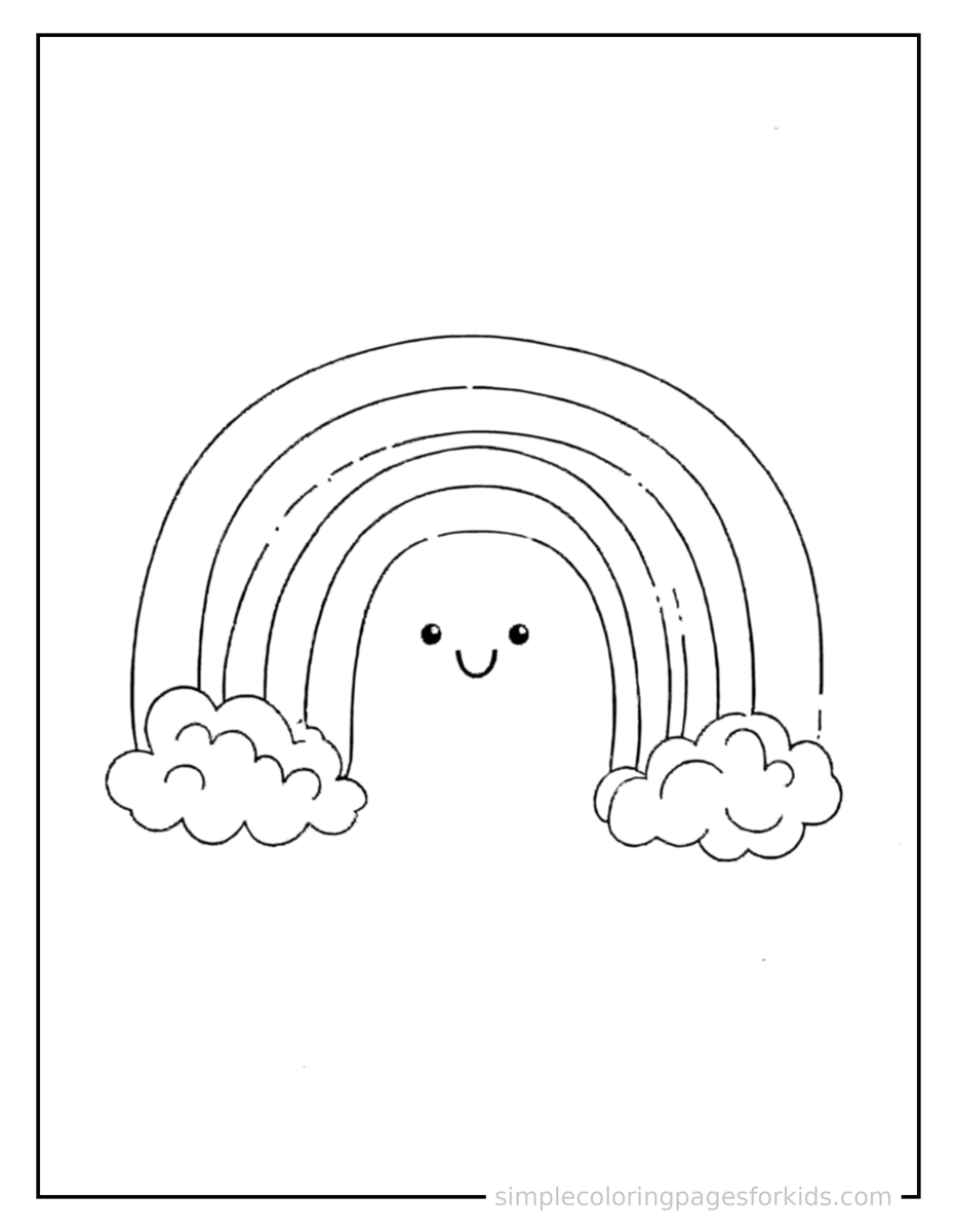 Rainbow Of Colors Chart Coloring Pages