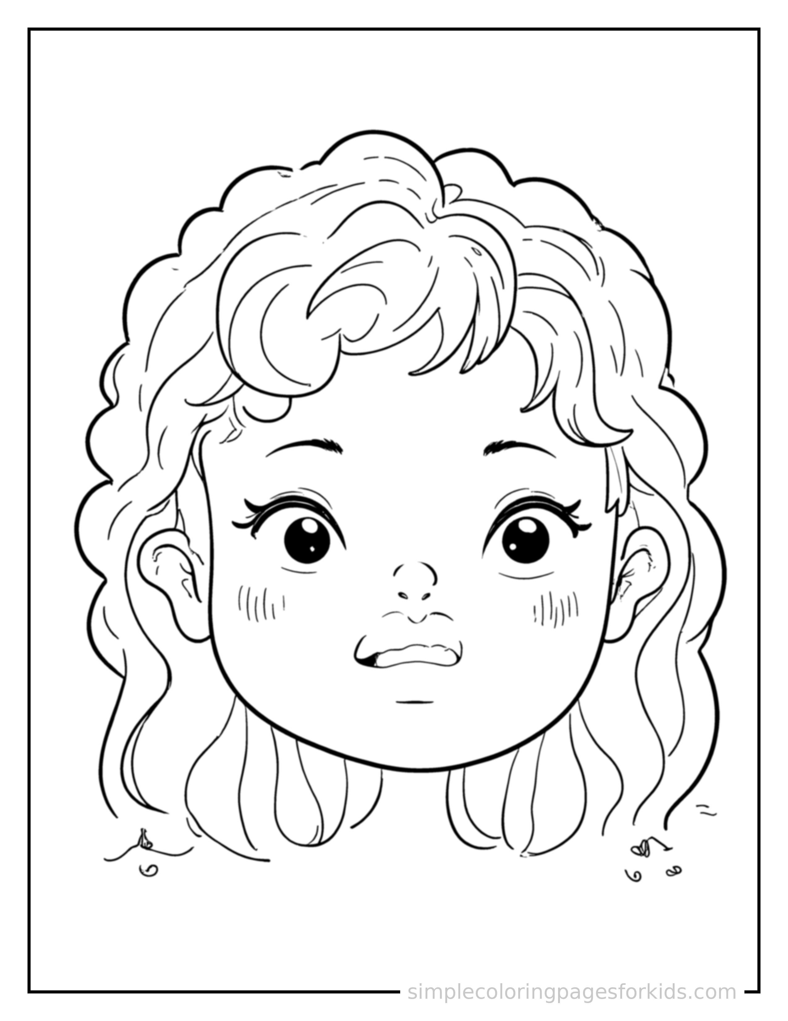 Free printable emotions faces chart happy and sad coloring page featuring a cute emotions faces chart happy and sad, shown from a slightly different angle with small decorative sparkle marks nearby.