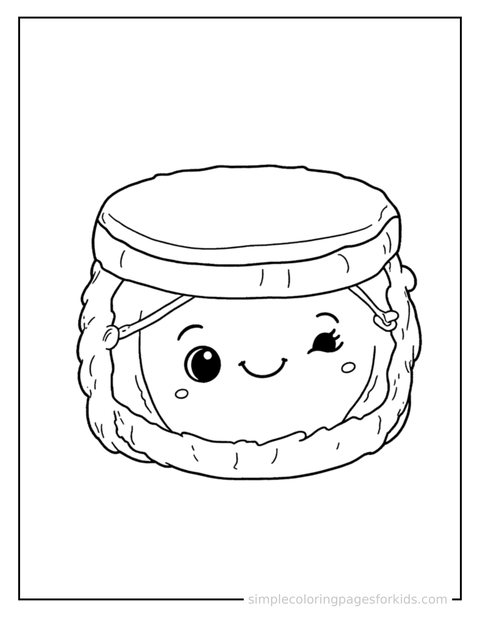 Musical Instrument Like A Drum Coloring Pages