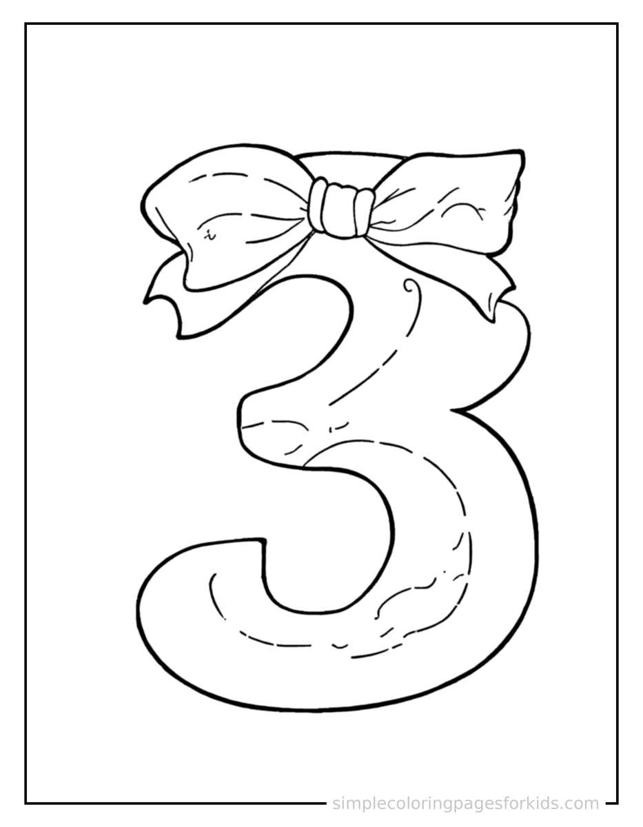 Coloring Scene 4 Ordinal Numbers First Second Third Coloring Page