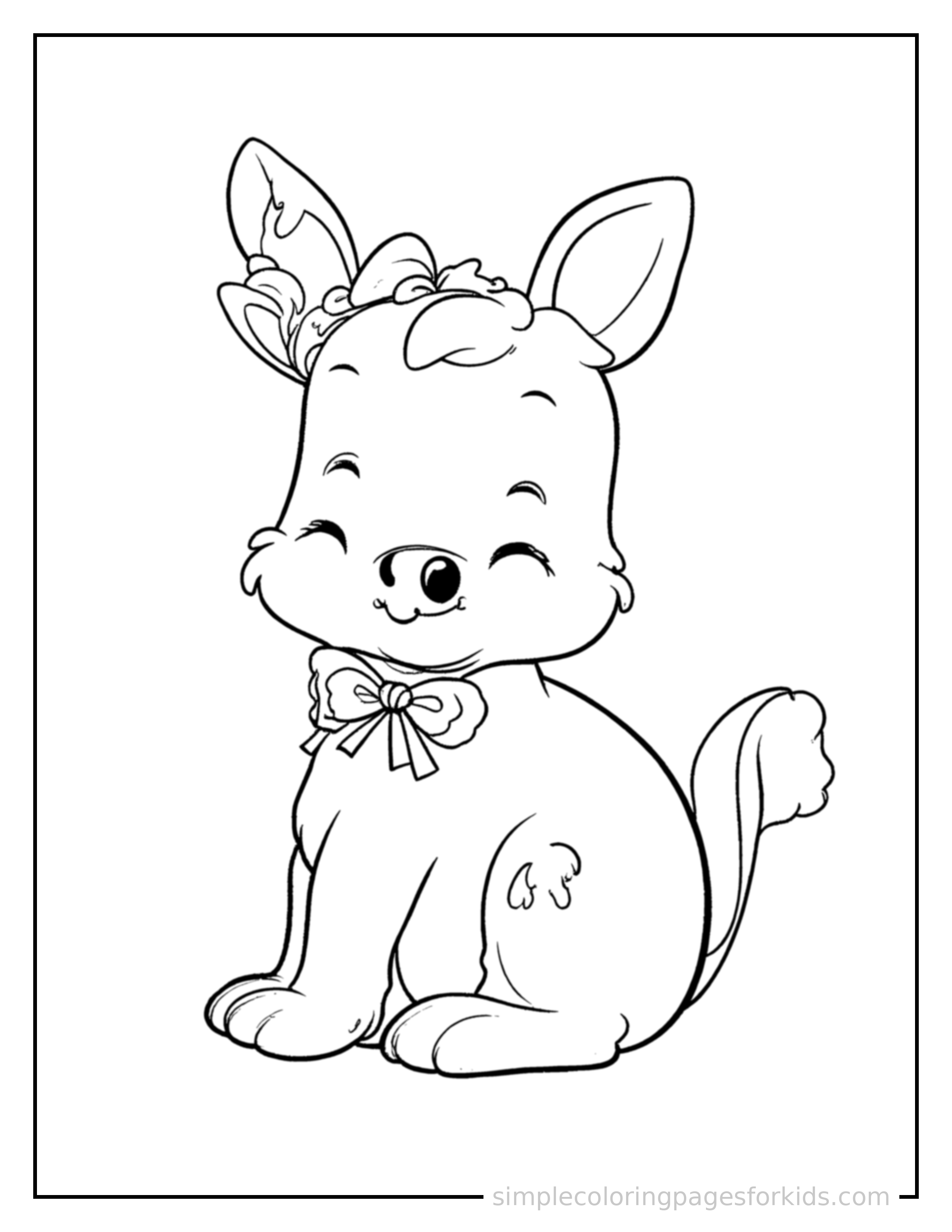 Free printable simple addition math illustration coloring page featuring a cute simple addition math illustration, decorated with a simple bow or ribbon for a festive touch.