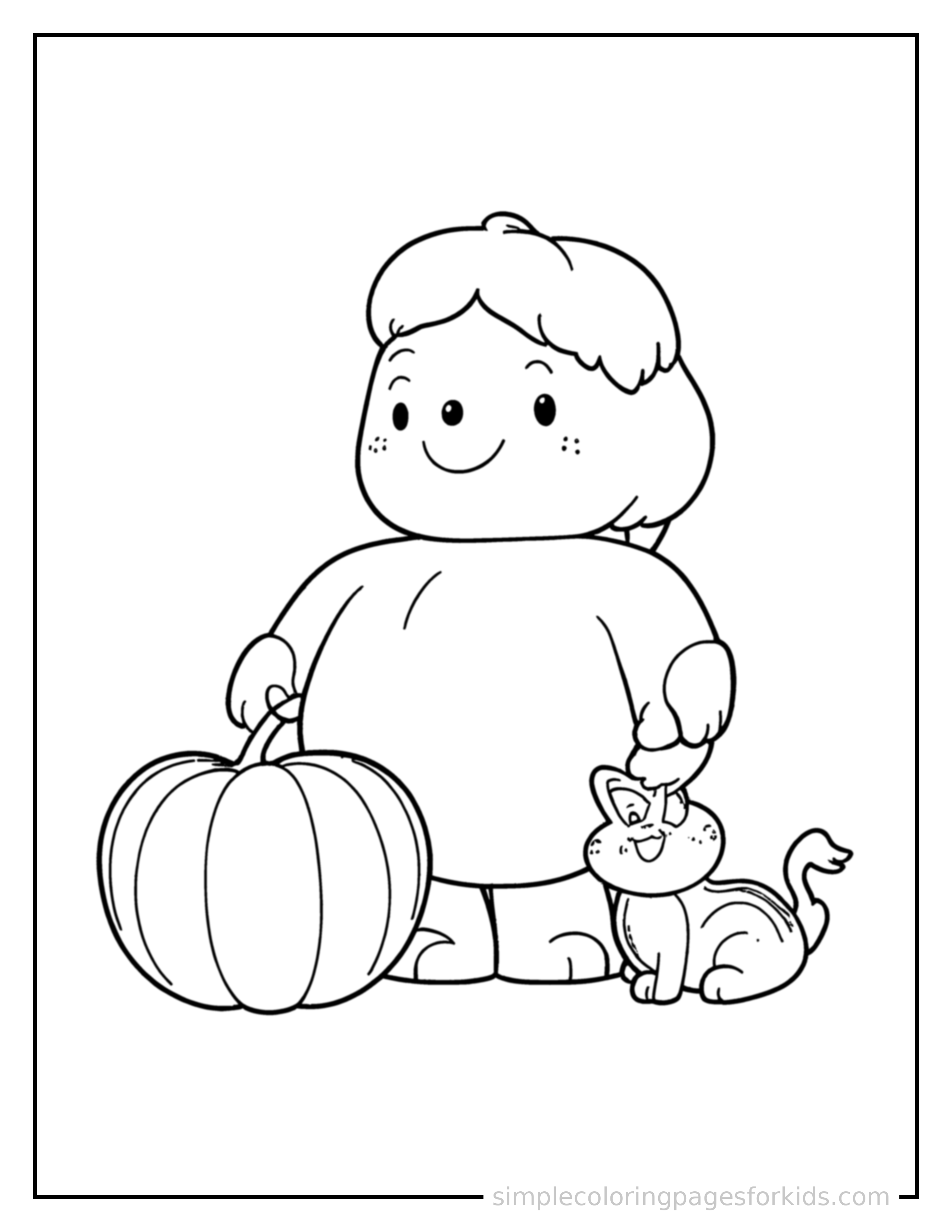 Free printable measuring big and small objects coloring page featuring a cute measuring big and small objects, shown with a smaller mini version of itself beside it.