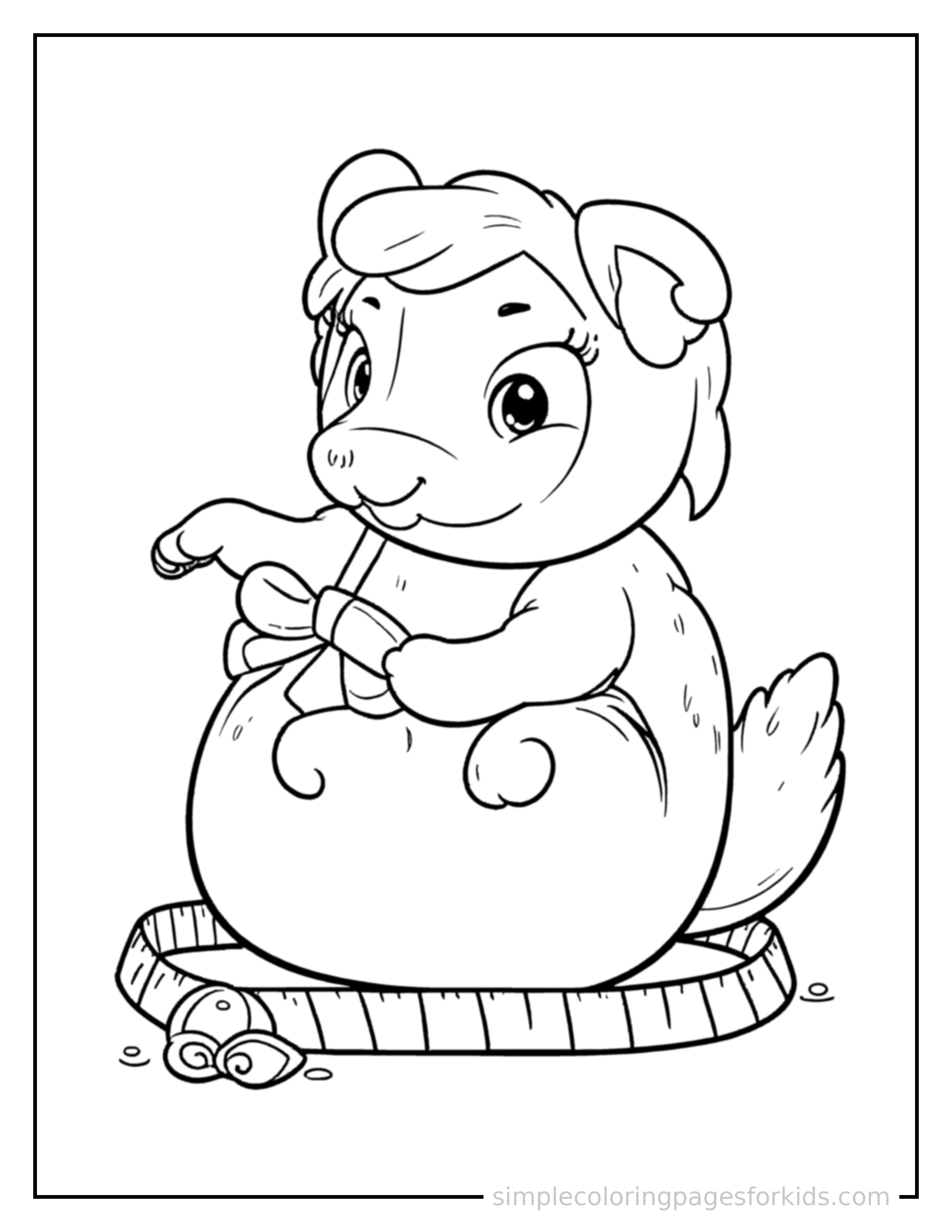 Free printable measuring big and small objects coloring page featuring a cute measuring big and small objects, decorated with a simple bow or ribbon for a festive touch.