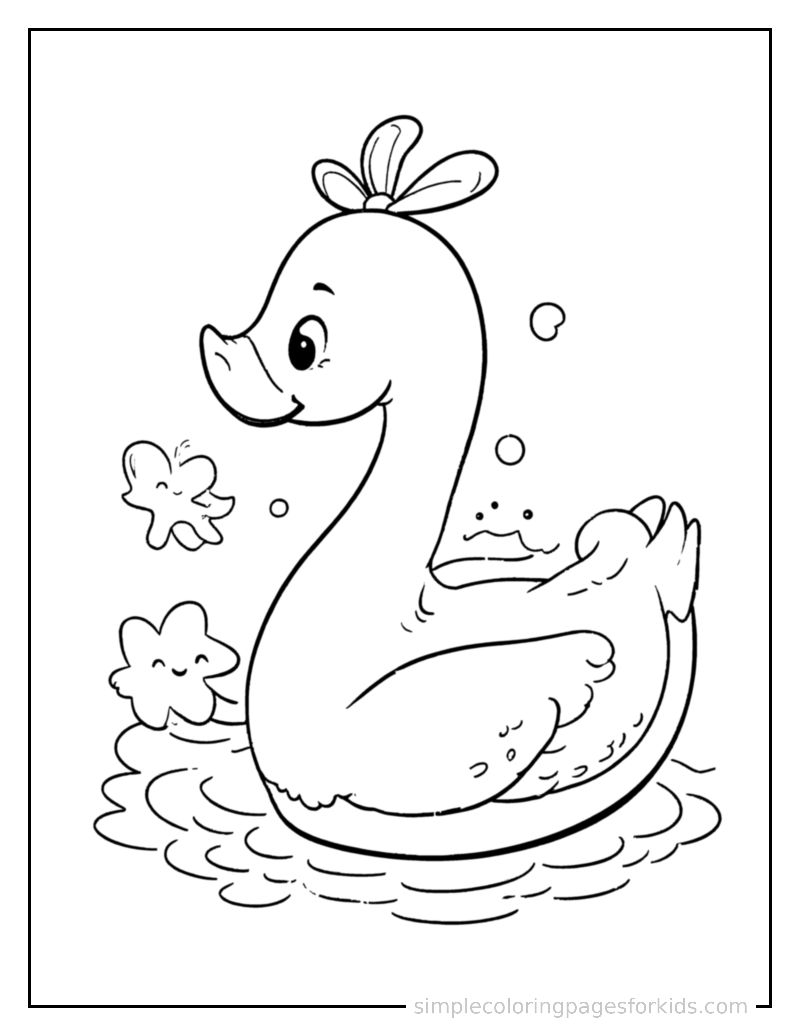 Free printable objects that sink or float in water coloring page featuring a cute objects that sink or float in water, decorated with a simple bow or ribbon for a festive touch.