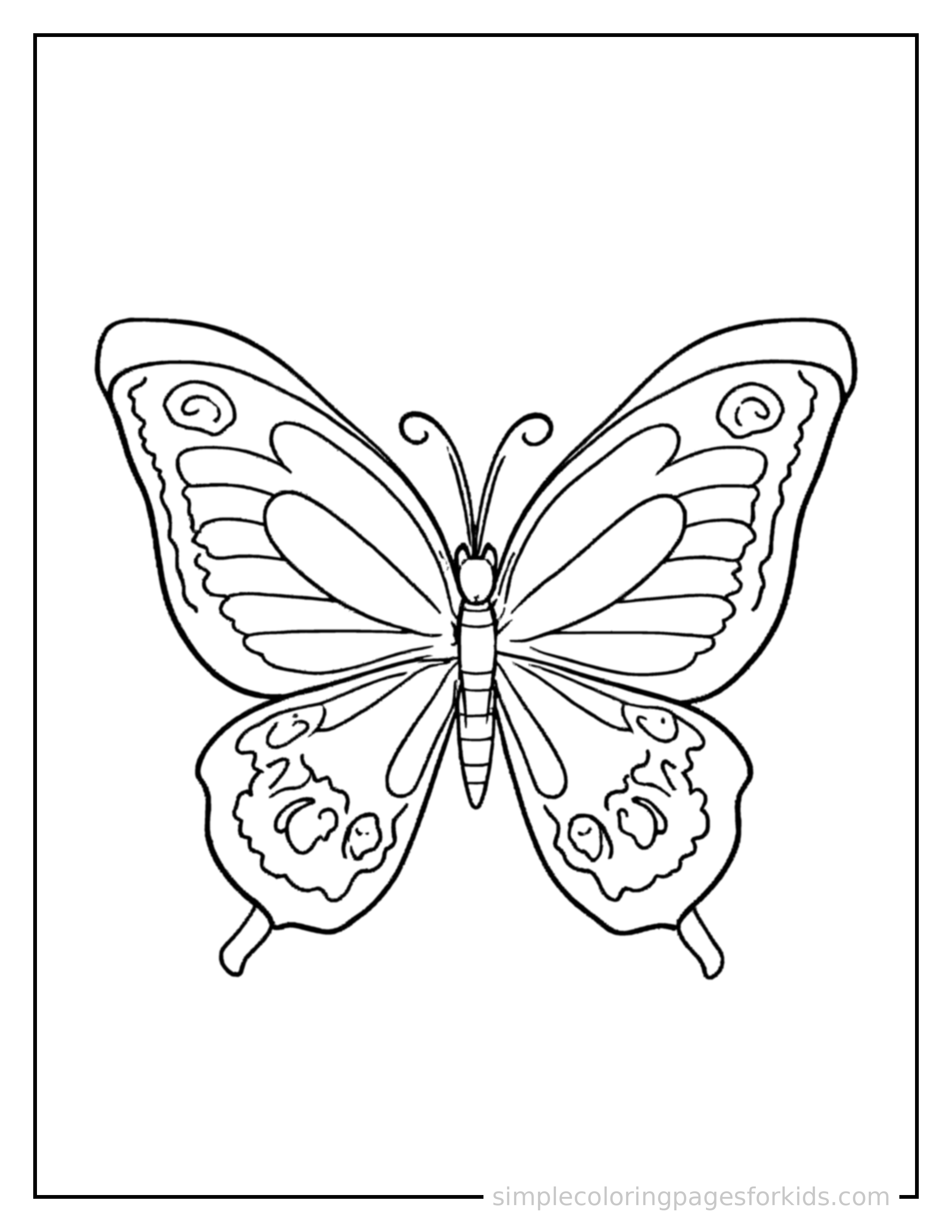 Free printable butterfly life cycle diagram coloring page featuring a cute butterfly life cycle diagram, decorated with a simple bow or ribbon for a festive touch.