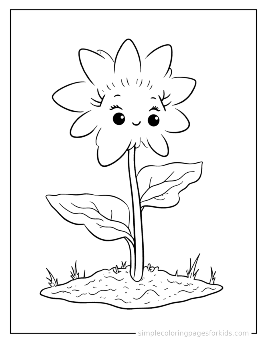 Plant Life Cycle Diagram Coloring Pages