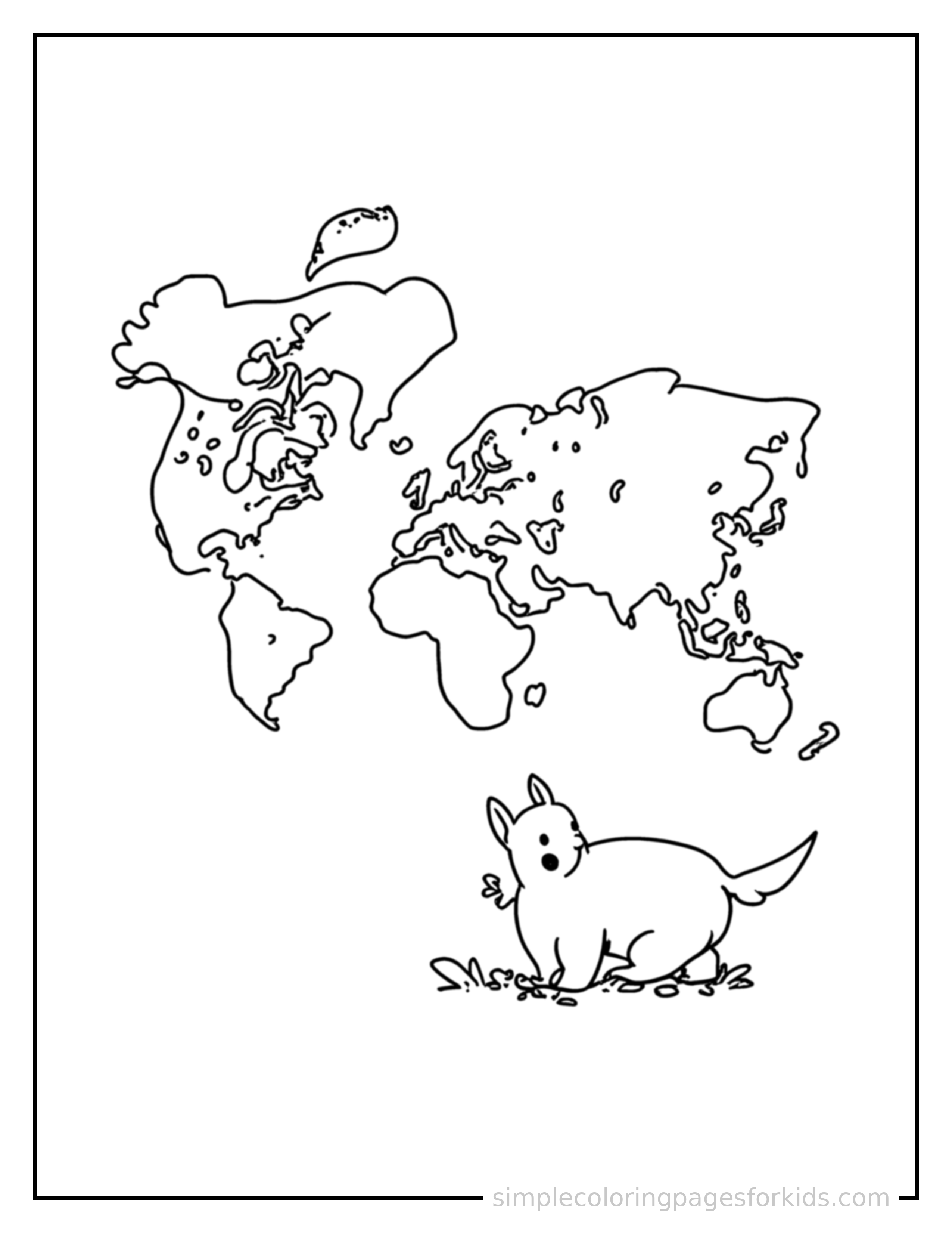Free printable flags of the world chart coloring page featuring a cute flags of the world chart, shown with a smaller mini version of itself beside it.