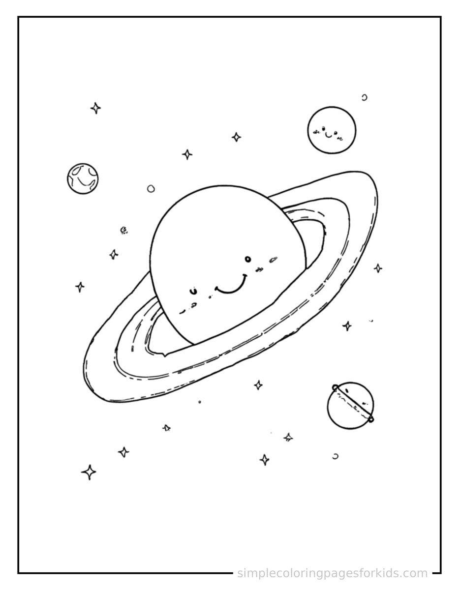 Planets Of The Solar System Chart Coloring Pages