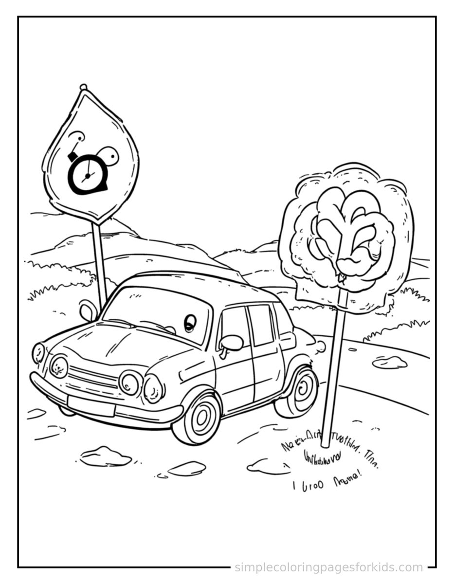 Traffic Signs Chart Coloring Pages