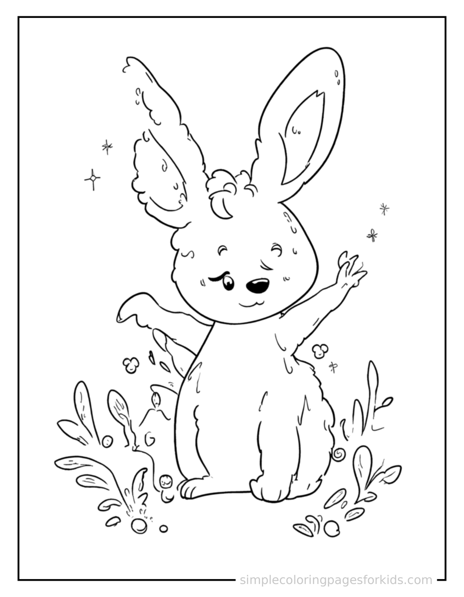 Sparkling Healthy Habits Illustration Coloring Page