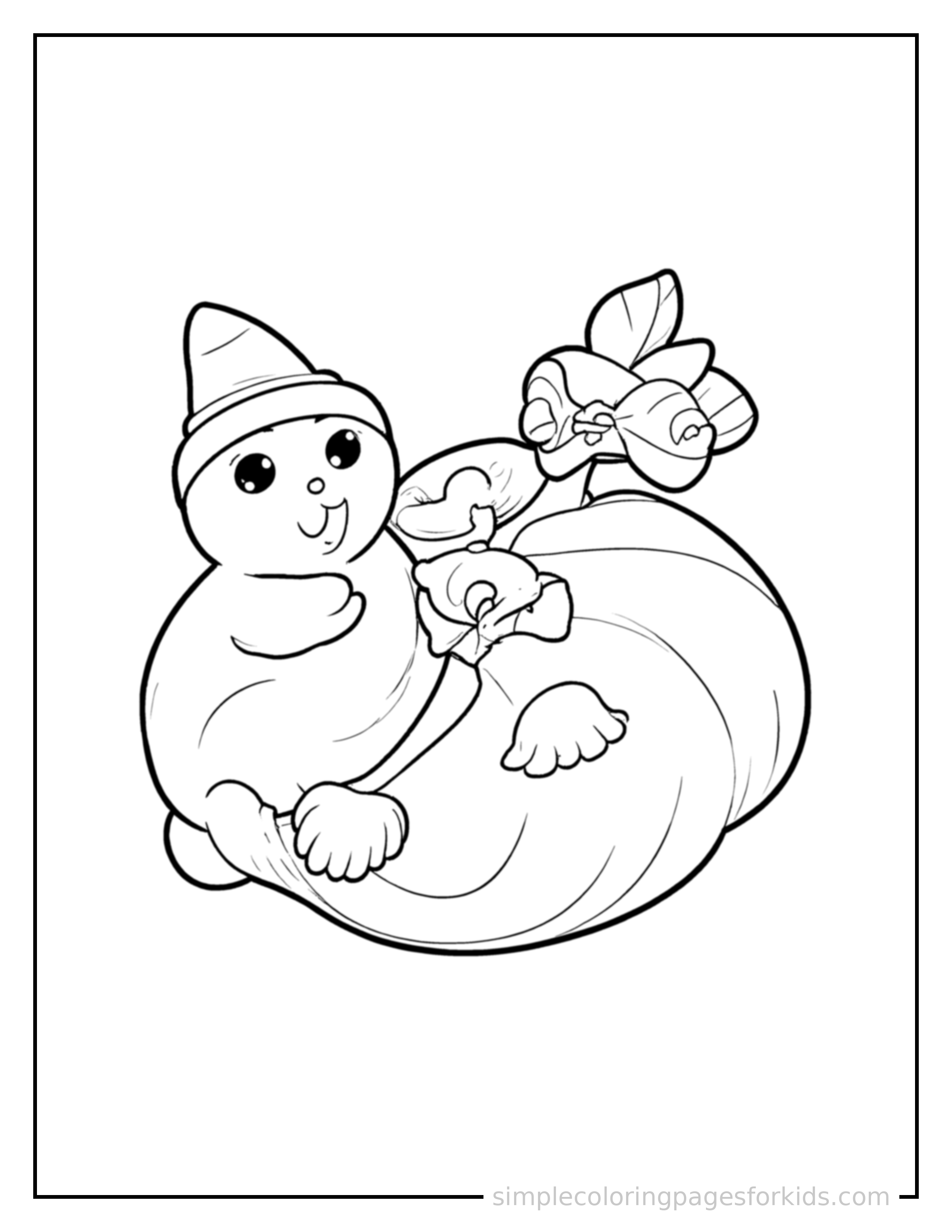 Free printable healthy habits illustration coloring page featuring a cute healthy habits illustration, decorated with a simple bow or ribbon for a festive touch.