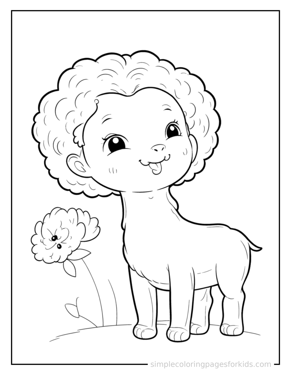 Coloring Scene 3 Sight Words Flashcard Coloring Page