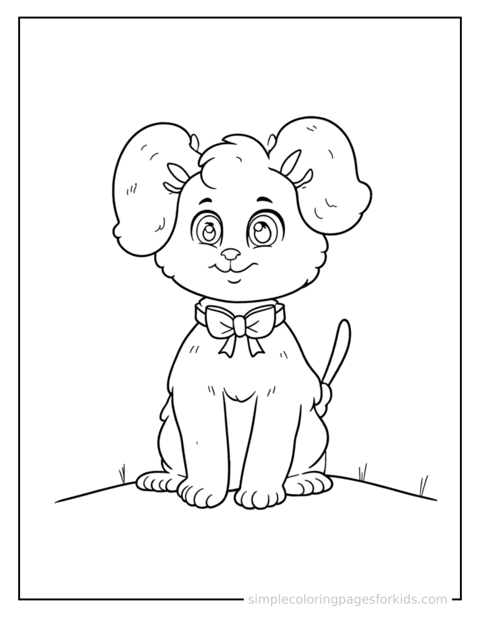 Coloring Scene 4 Sight Words Flashcard Coloring Page