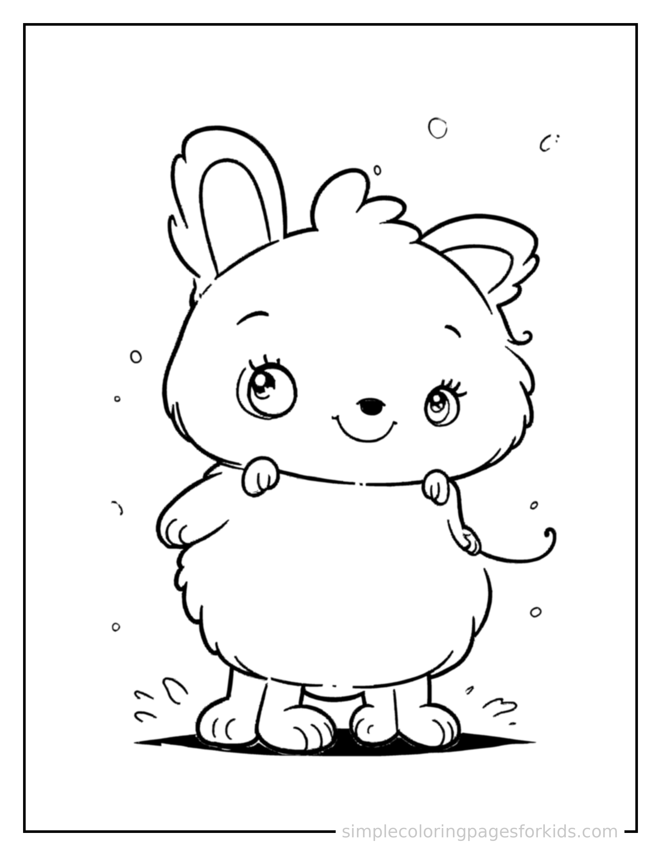 Free printable compound words illustration coloring page featuring a cute compound words illustration, shown as a simple central illustration with a cute smiling face.