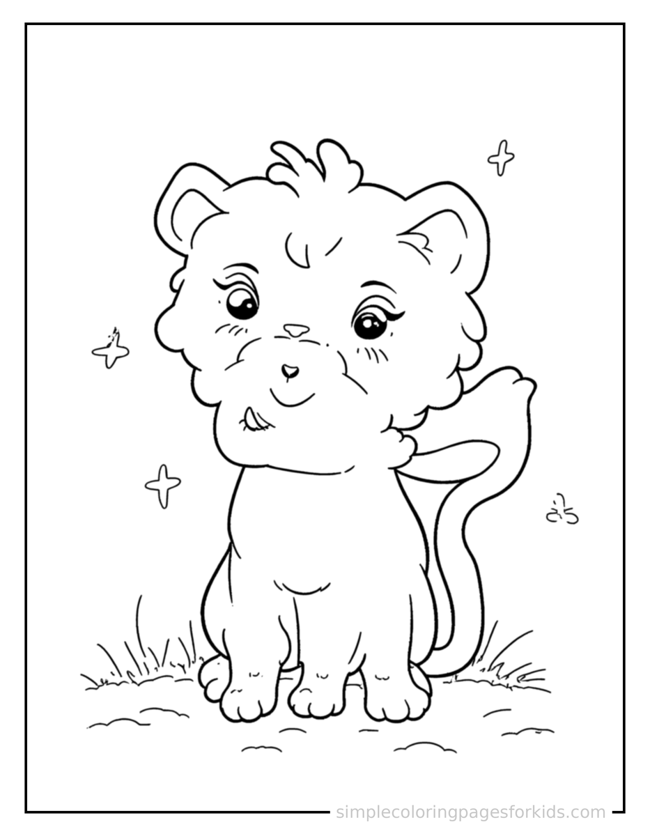 Sparkling Compound Words Illustration Coloring Page