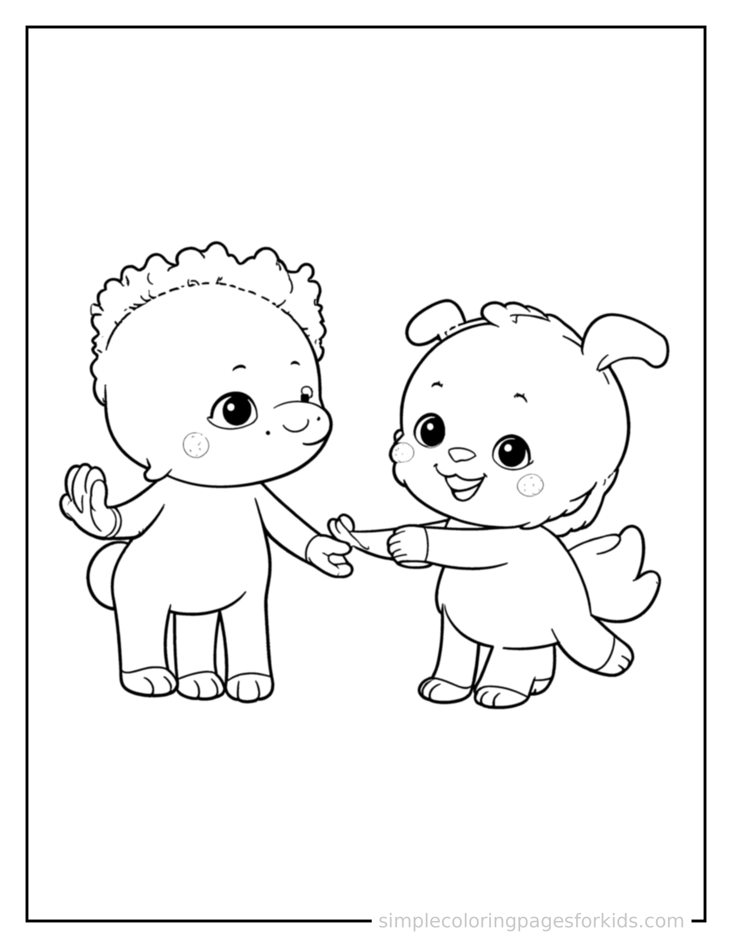 Free printable same and different comparison coloring page featuring a cute same and different comparison, shown as a simple central illustration with a cute smiling face.