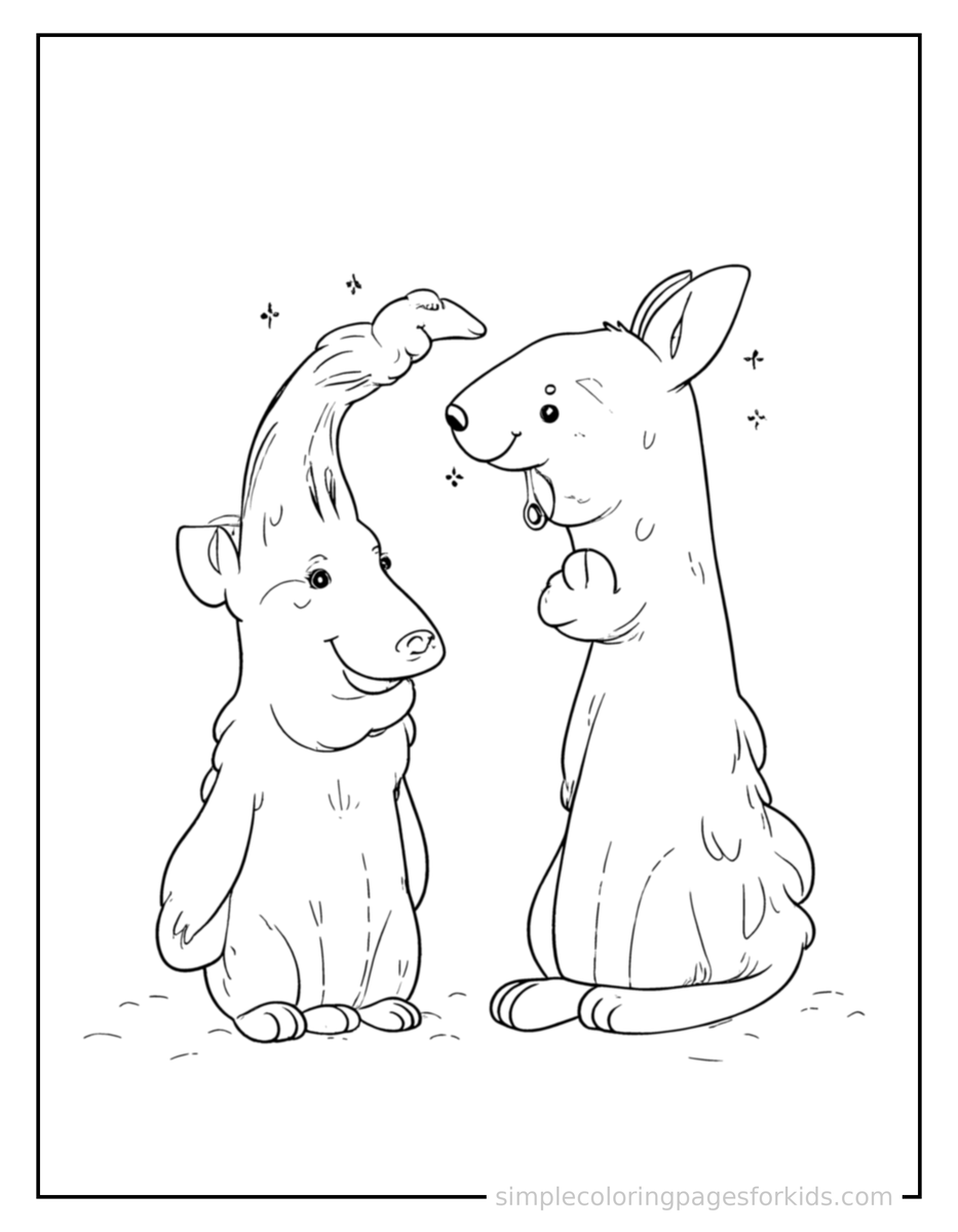 Sparkling Same And Different Comparison Coloring Page
