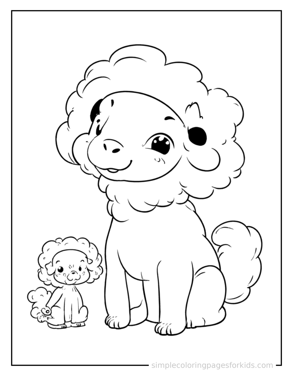 Coloring Scene 3 Left And Right Hand Illustration Coloring Page