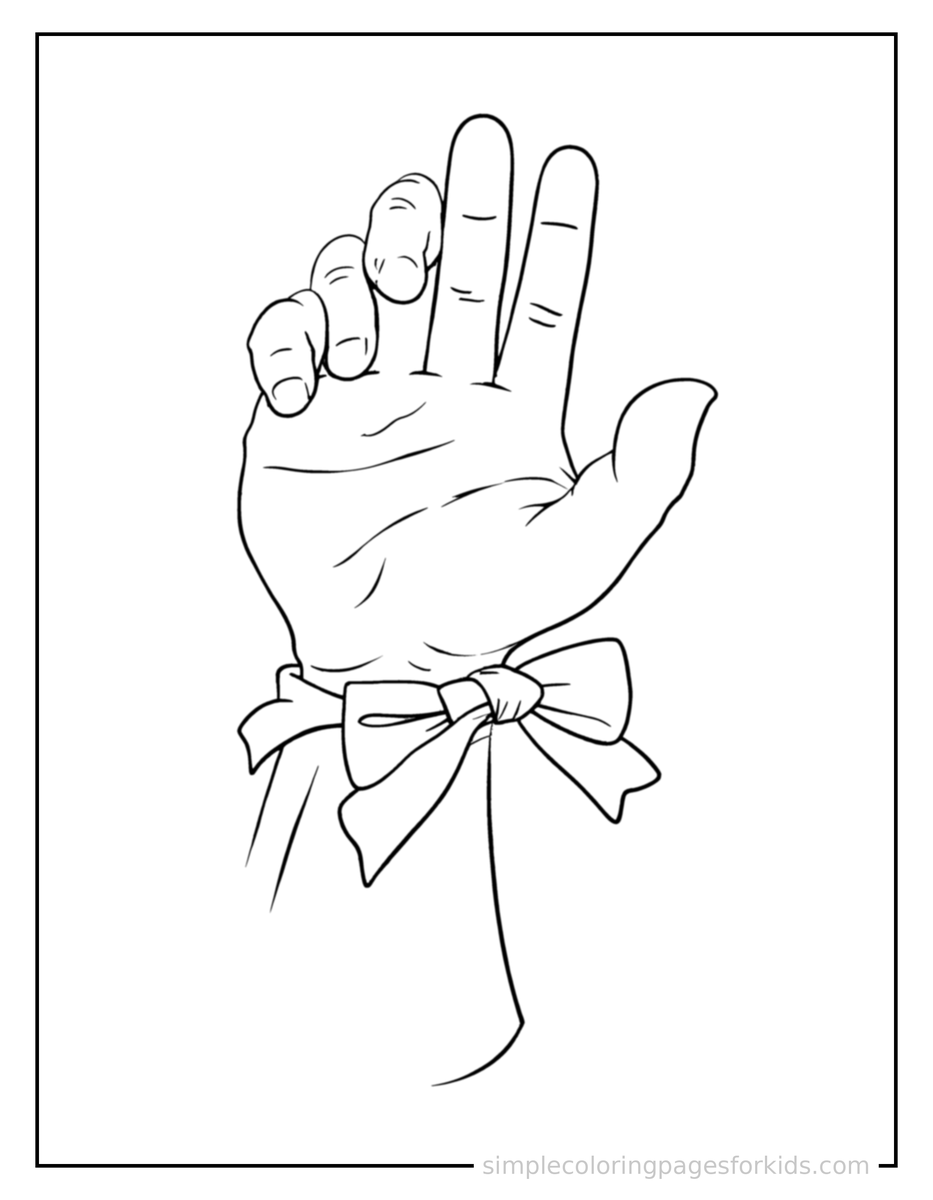 Coloring Scene 4 Left And Right Hand Illustration Coloring Page