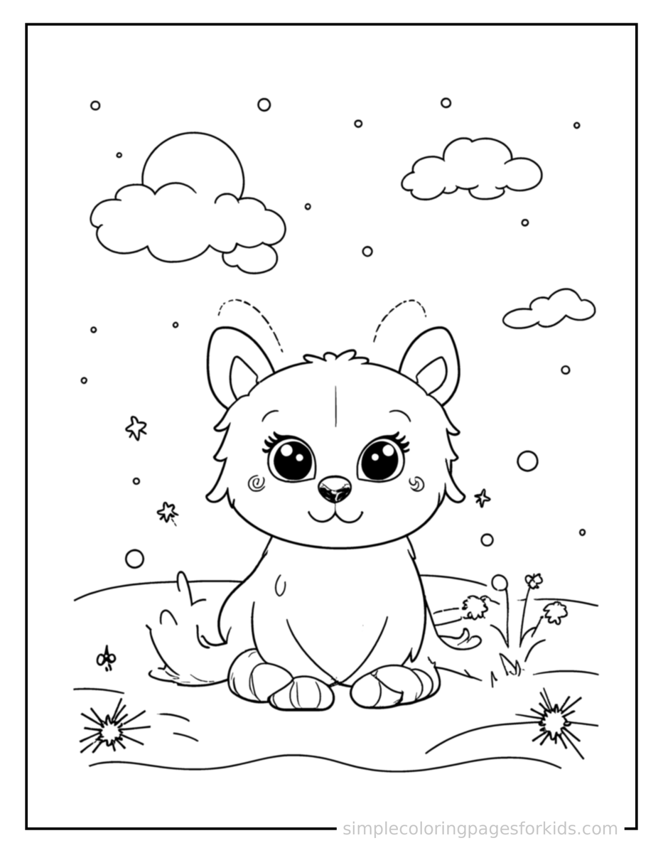 Sparkling Day And Night Comparison Coloring Page