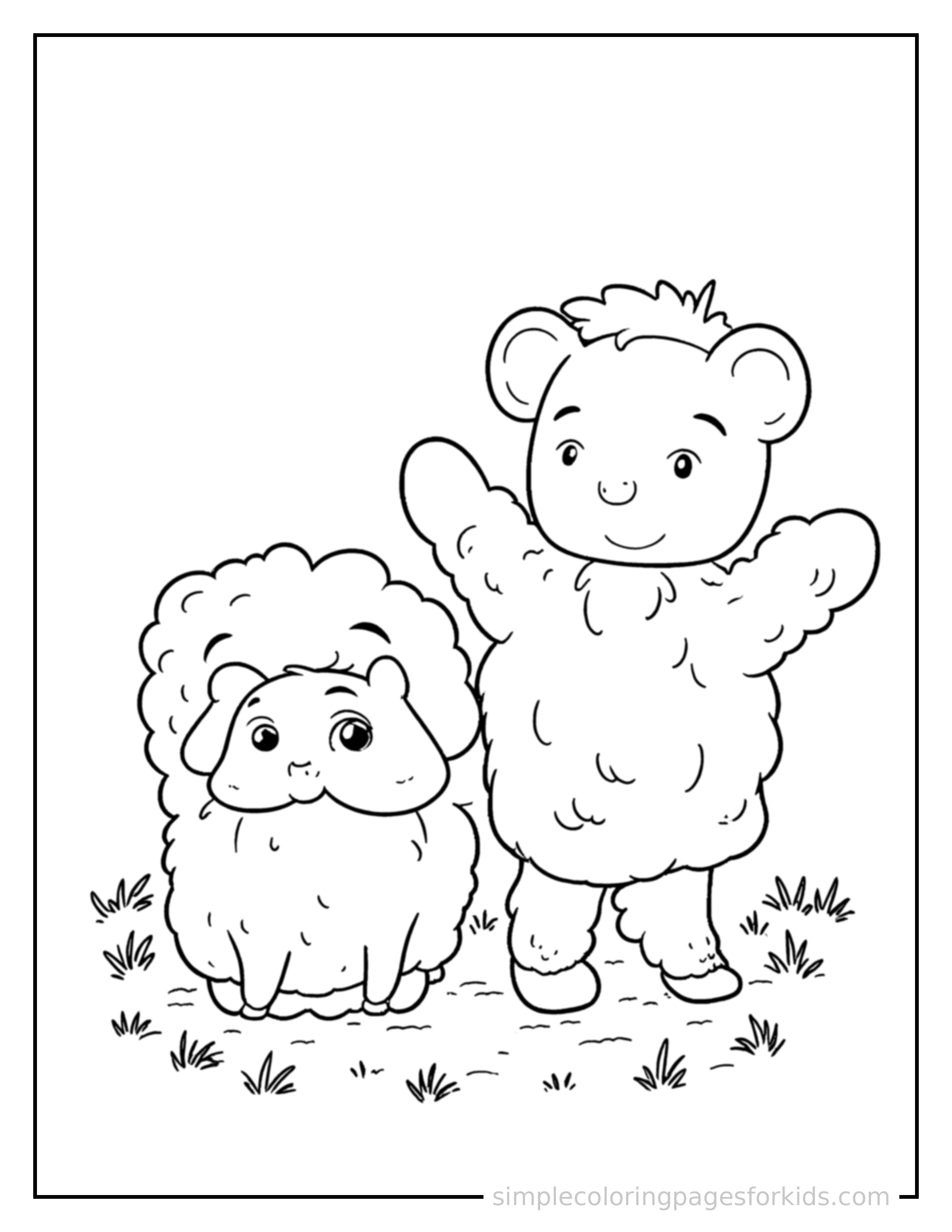Free printable day and night comparison coloring page featuring a cute day and night comparison, shown with a smaller mini version of itself beside it.