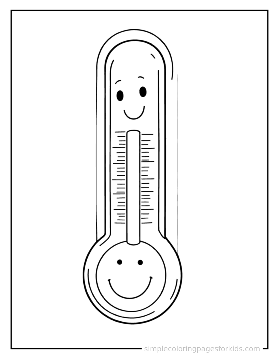 Weather Instruments Like A Thermometer Coloring Pages