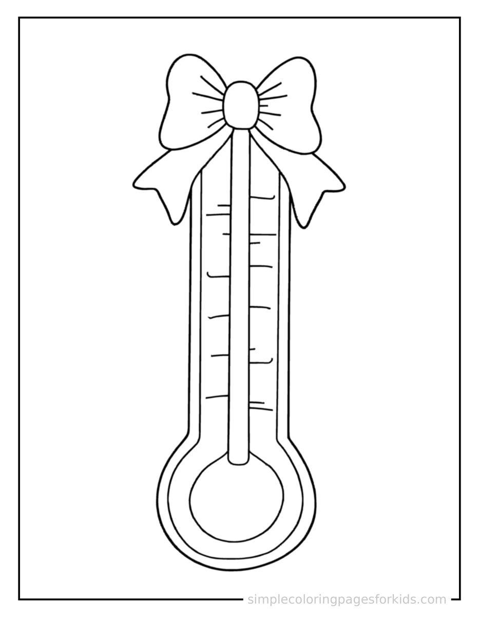 Coloring Scene 4 Weather Instruments Like A Thermometer Coloring Page