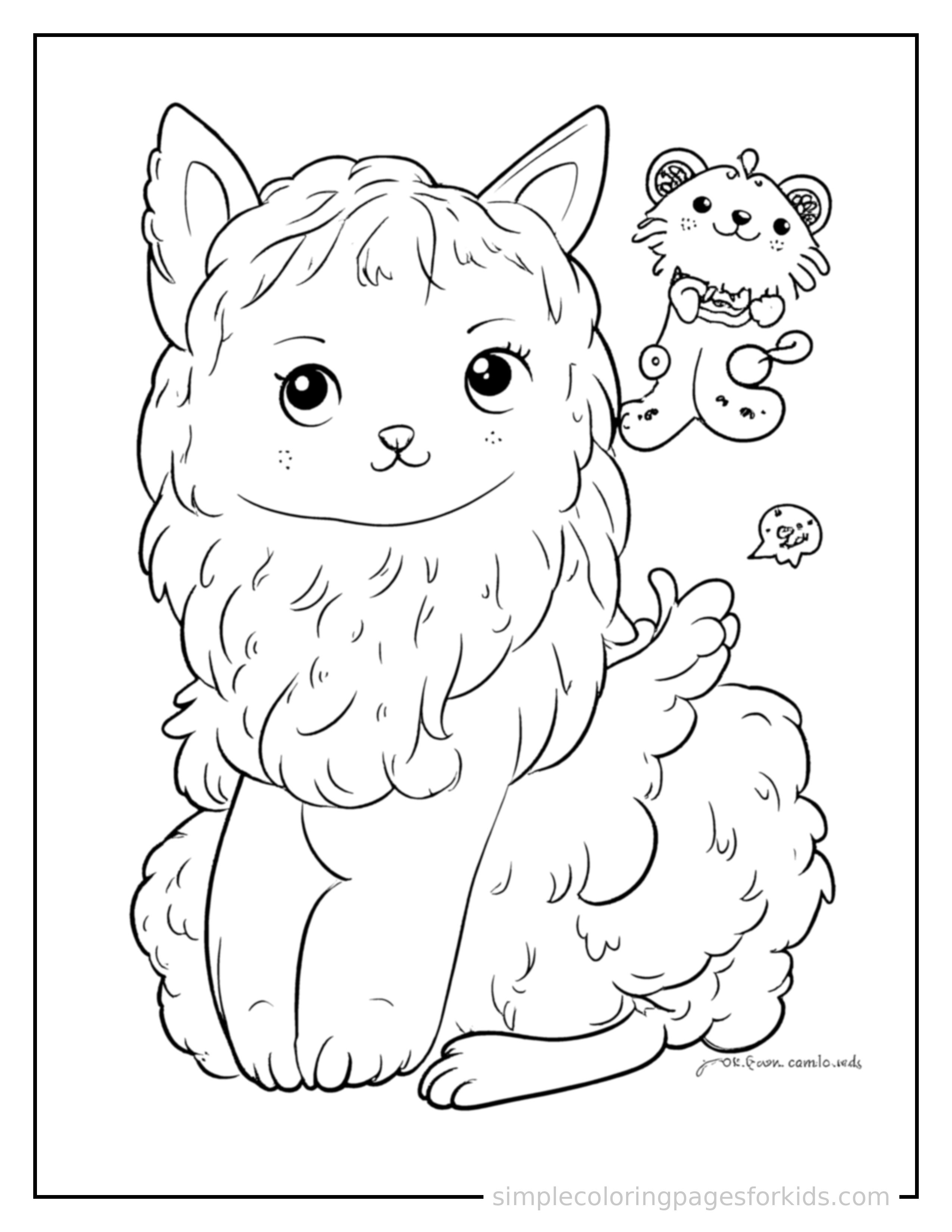 Free printable punctuation marks chart coloring page featuring a cute punctuation marks chart, shown with a smaller mini version of itself beside it.