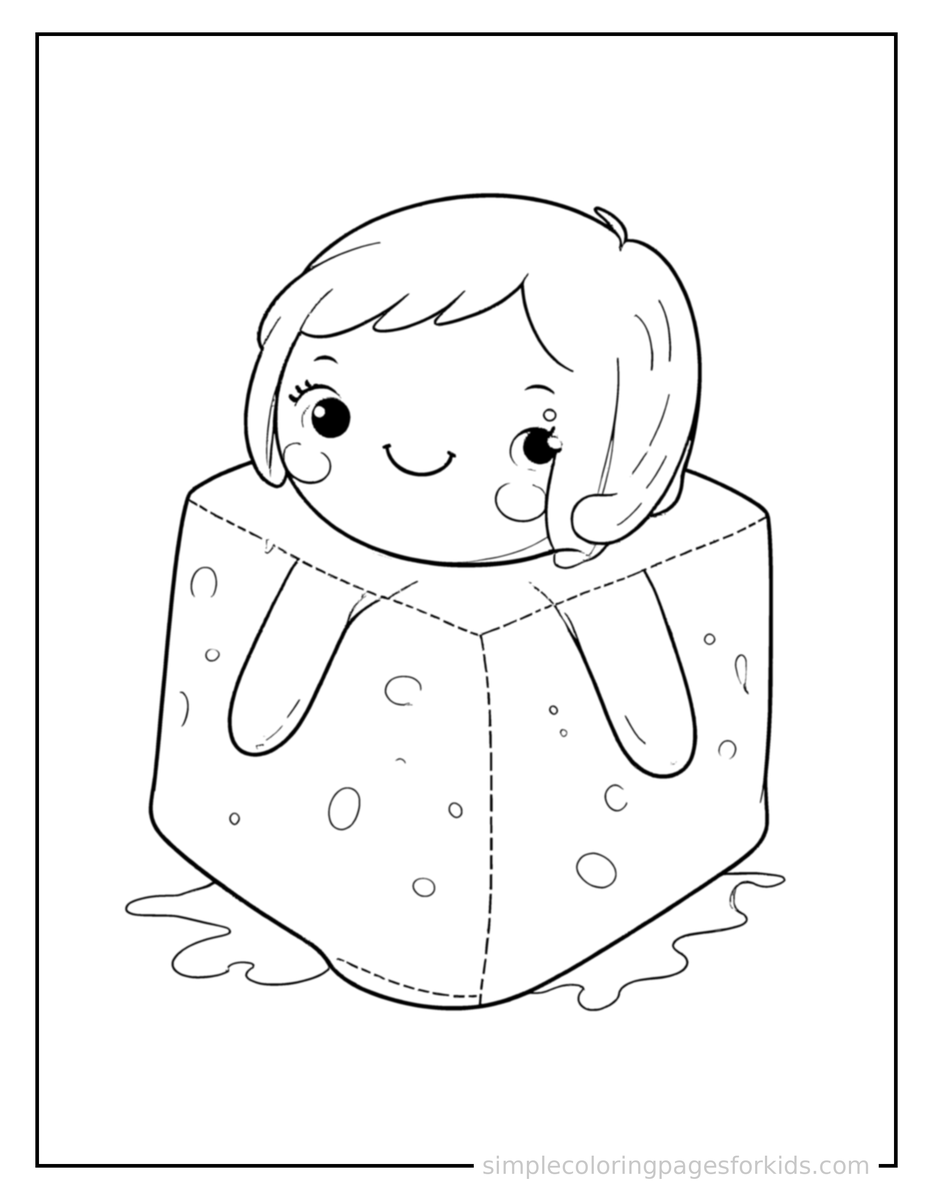 3D Shapes Like A Cube And Sphere Coloring Pages