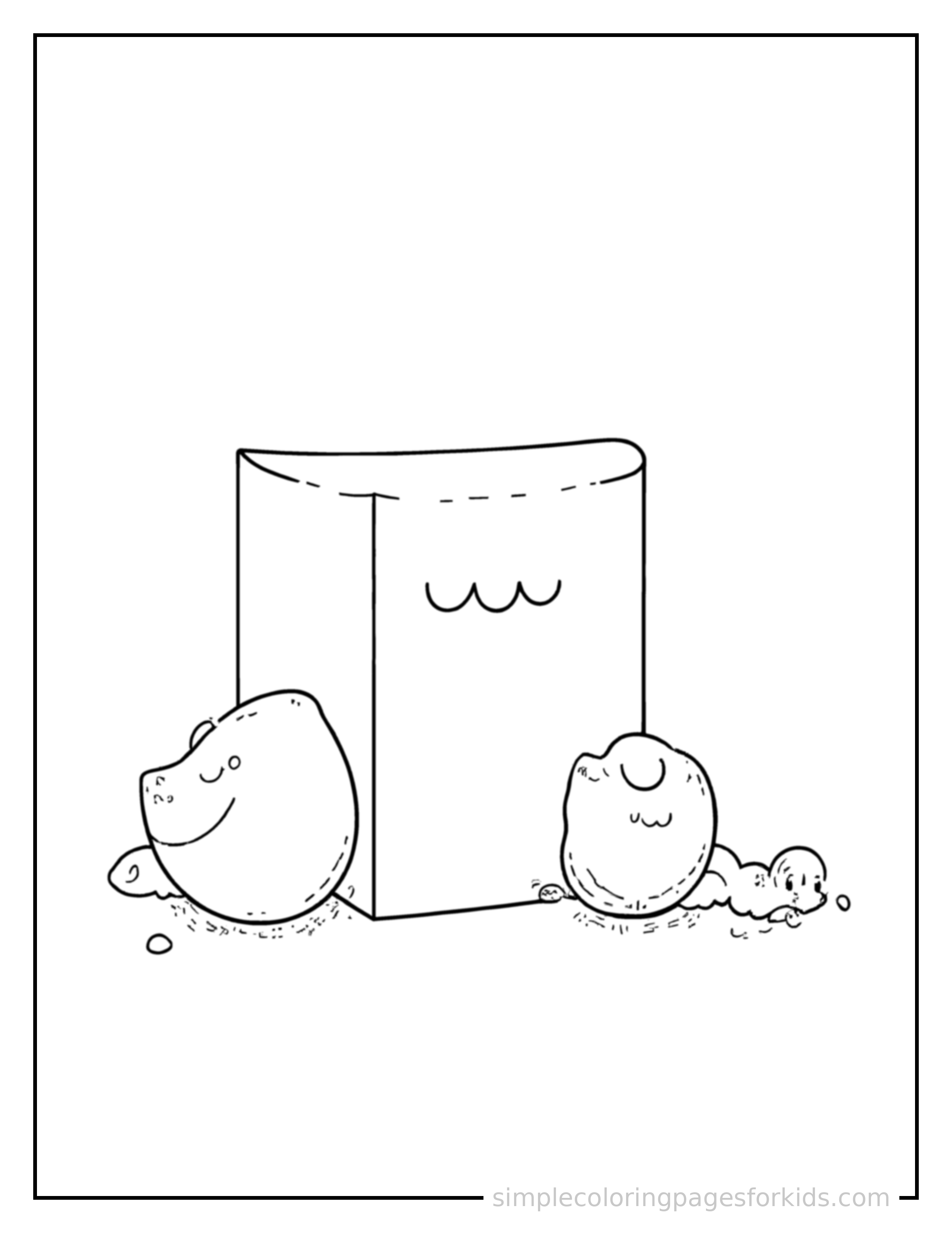 Free printable 3d shapes like a cube and sphere coloring page featuring a cute 3D shapes like a cube and sphere, shown with a smaller mini version of itself beside it.