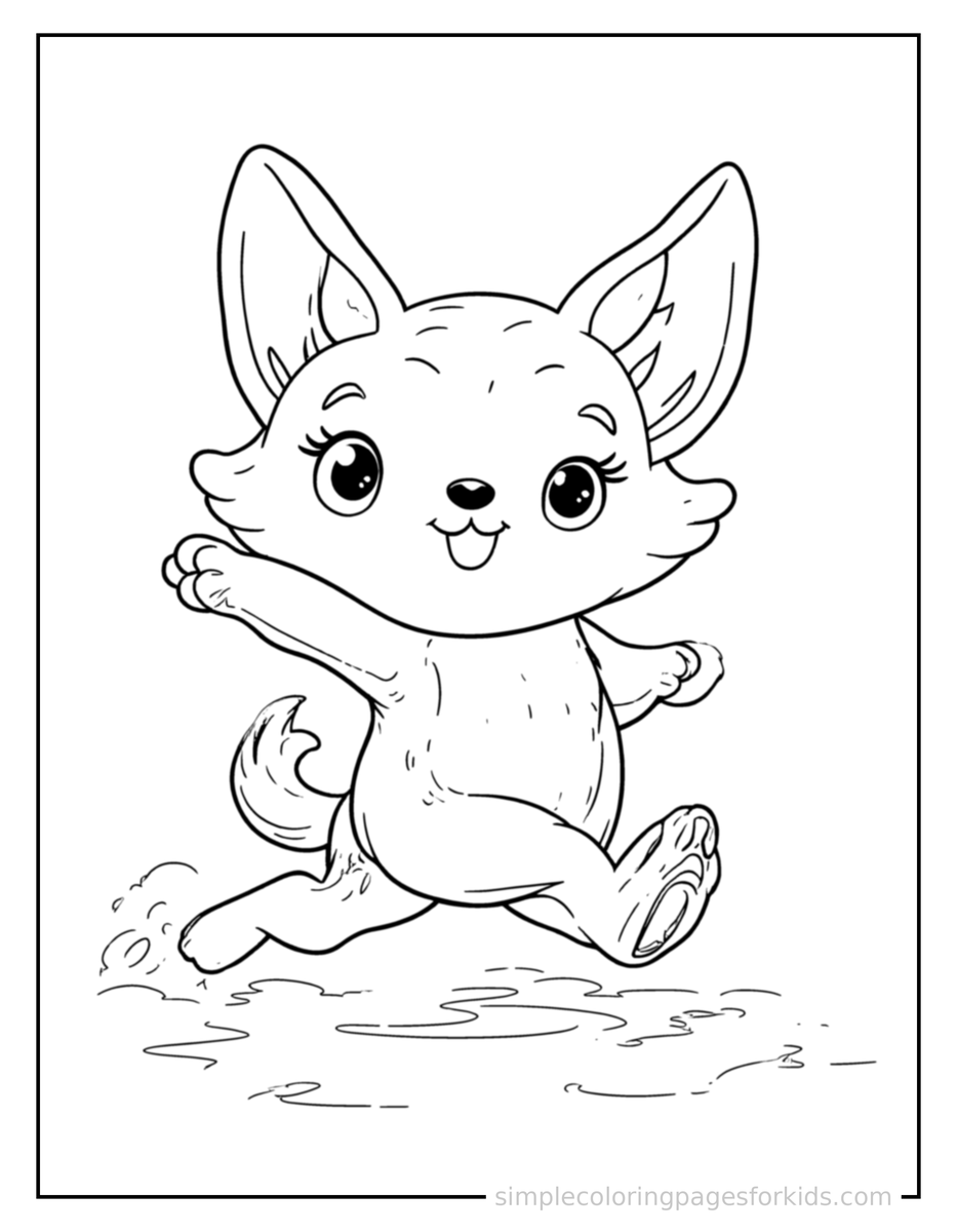Running Electric Buddy Coloring Page
