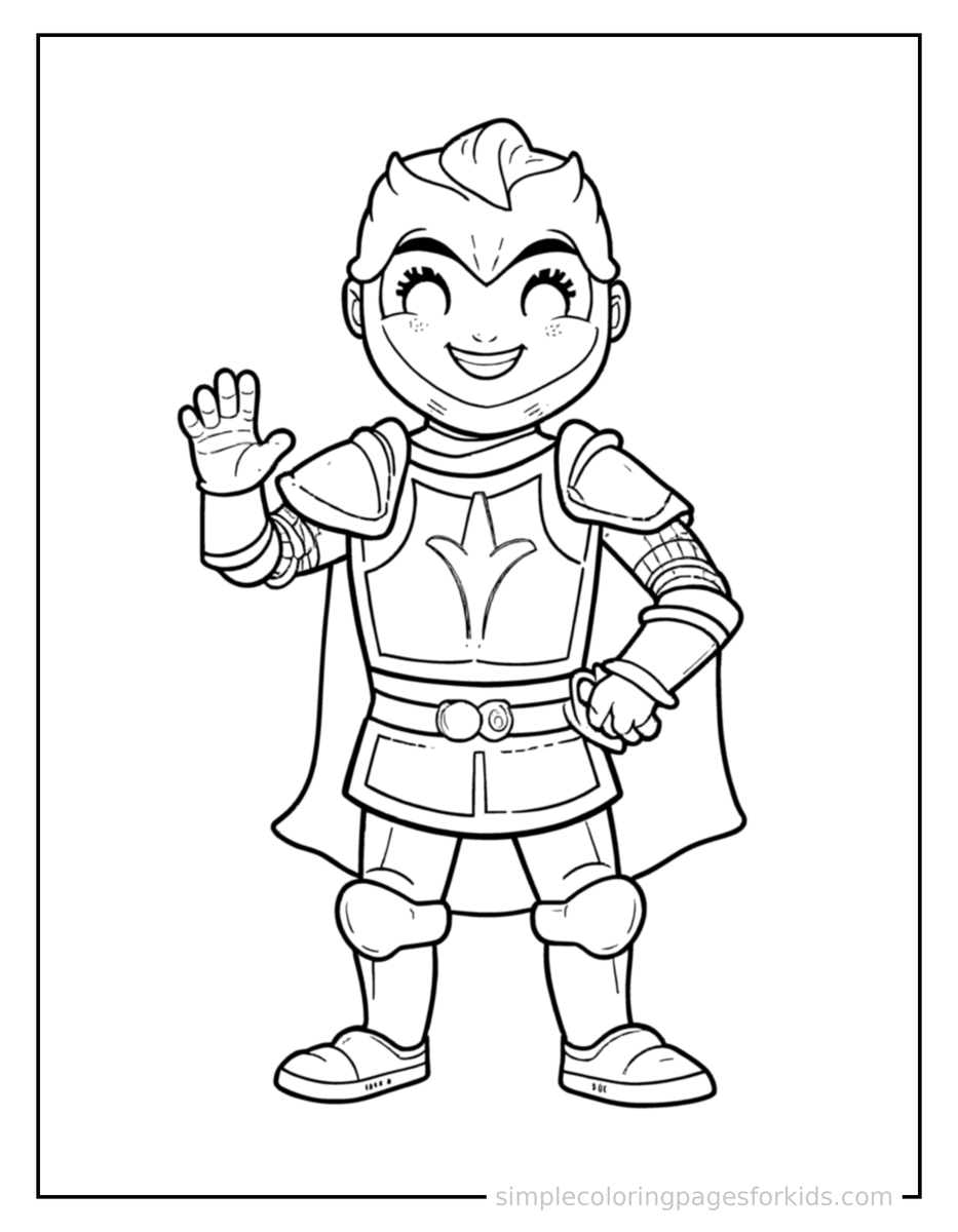 Brave Knight In Shining Armor Coloring Pages
