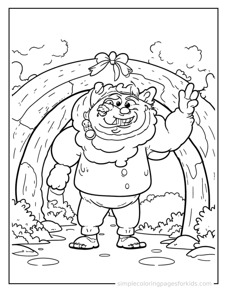 Friendly Troll Under A Bridge Coloring Pages
