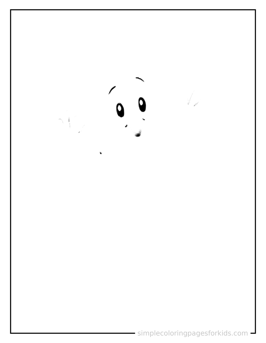 Friendly Ghost Floating With A Happy Face Coloring Pages