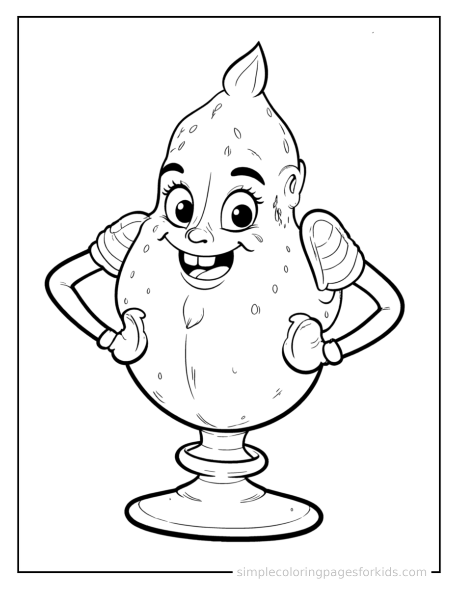 Proud Magic Genie Lamp With Sparkles Coloring Page