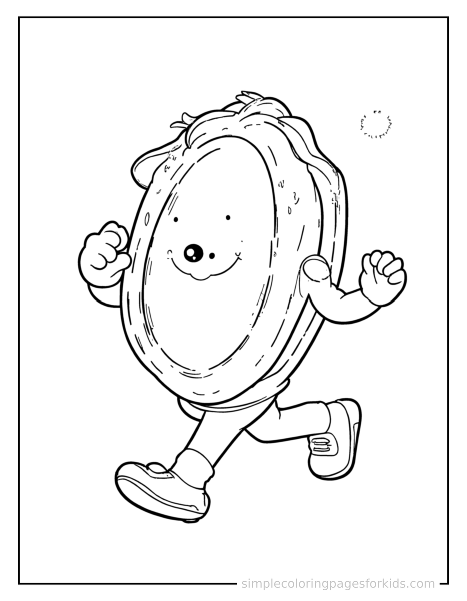 Running Magic Mirror With A Glowing Frame Coloring Page