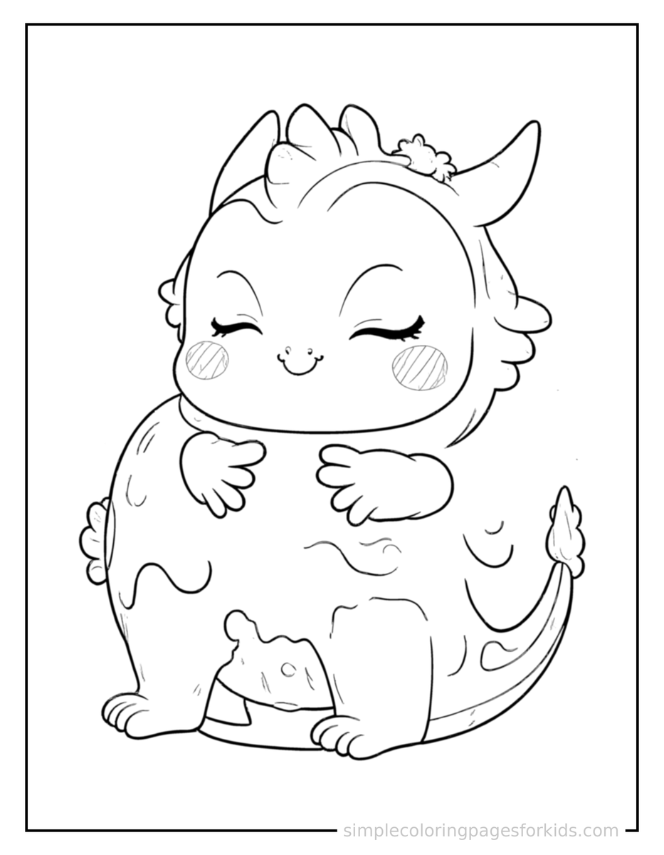 Sleepy Dragon Egg About To Hatch With Cracks Glowing Coloring Page