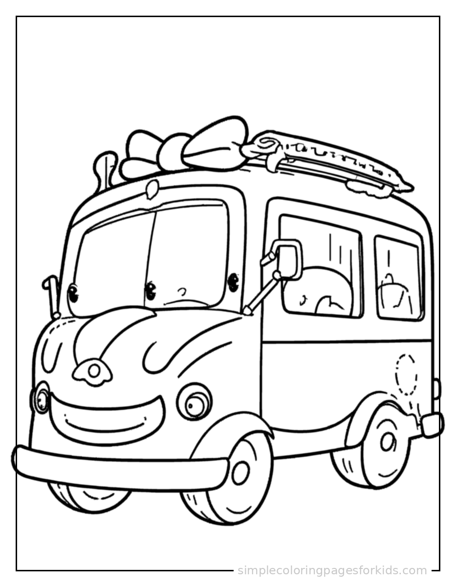 Printable fire truck coloring page for kids