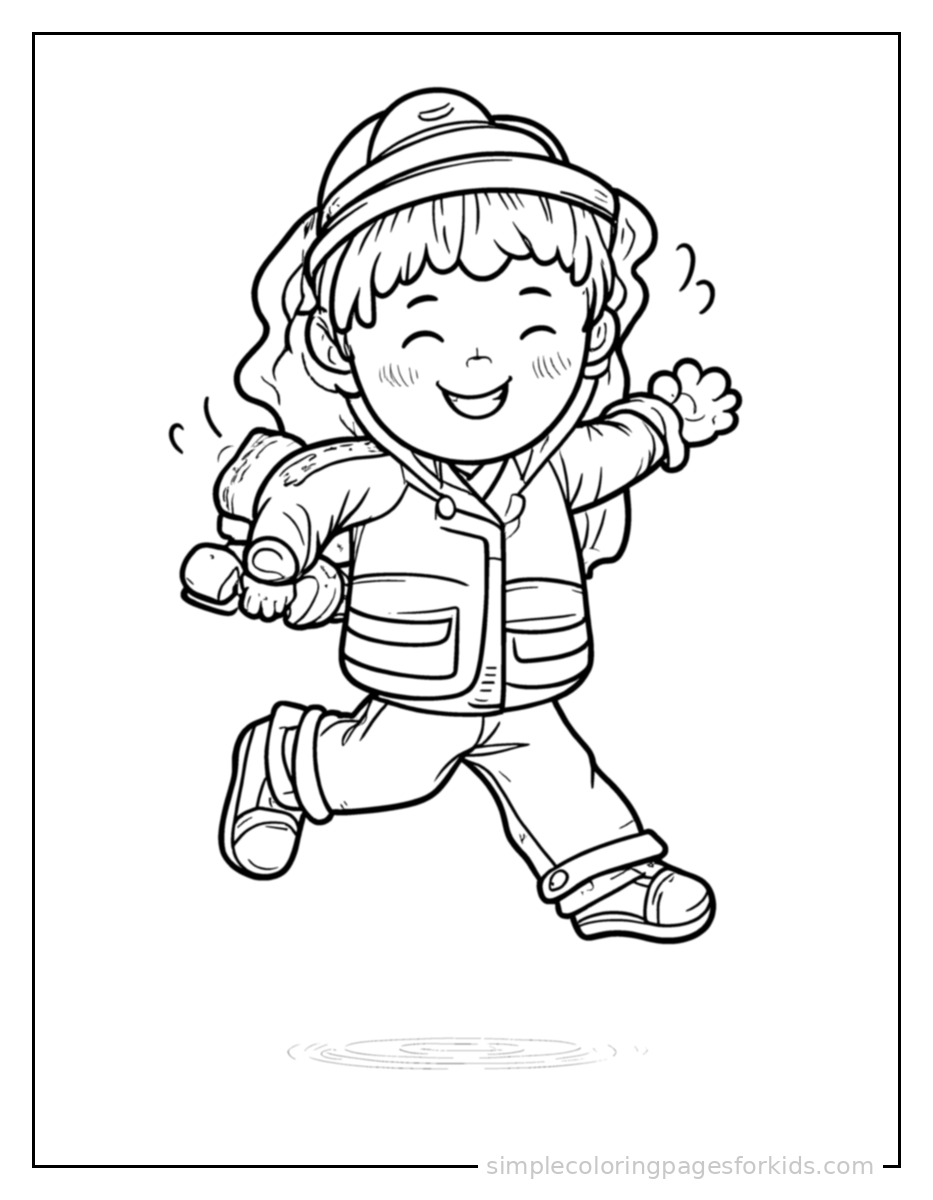 Printable firefighter coloring page for kids