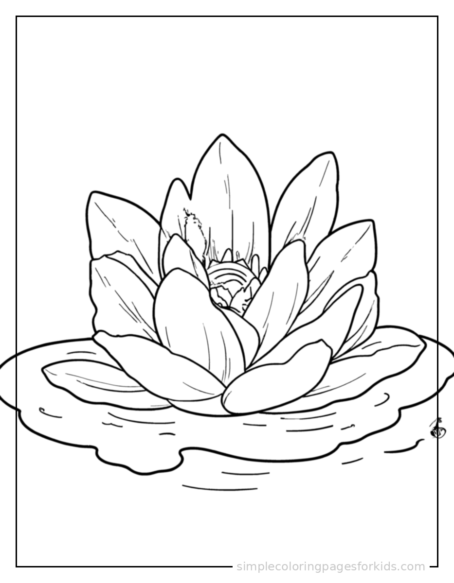 Printable flowers coloring page for kids